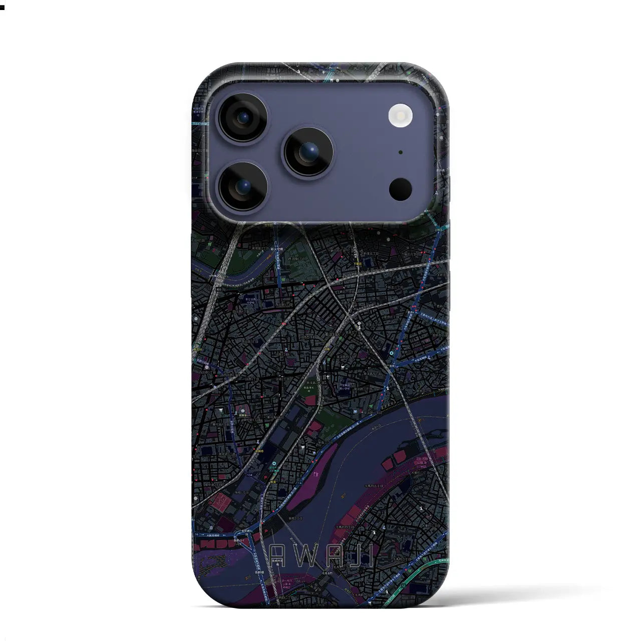 【淡路(大阪府)】地図柄iPhoneケース(バックカバータイプ)