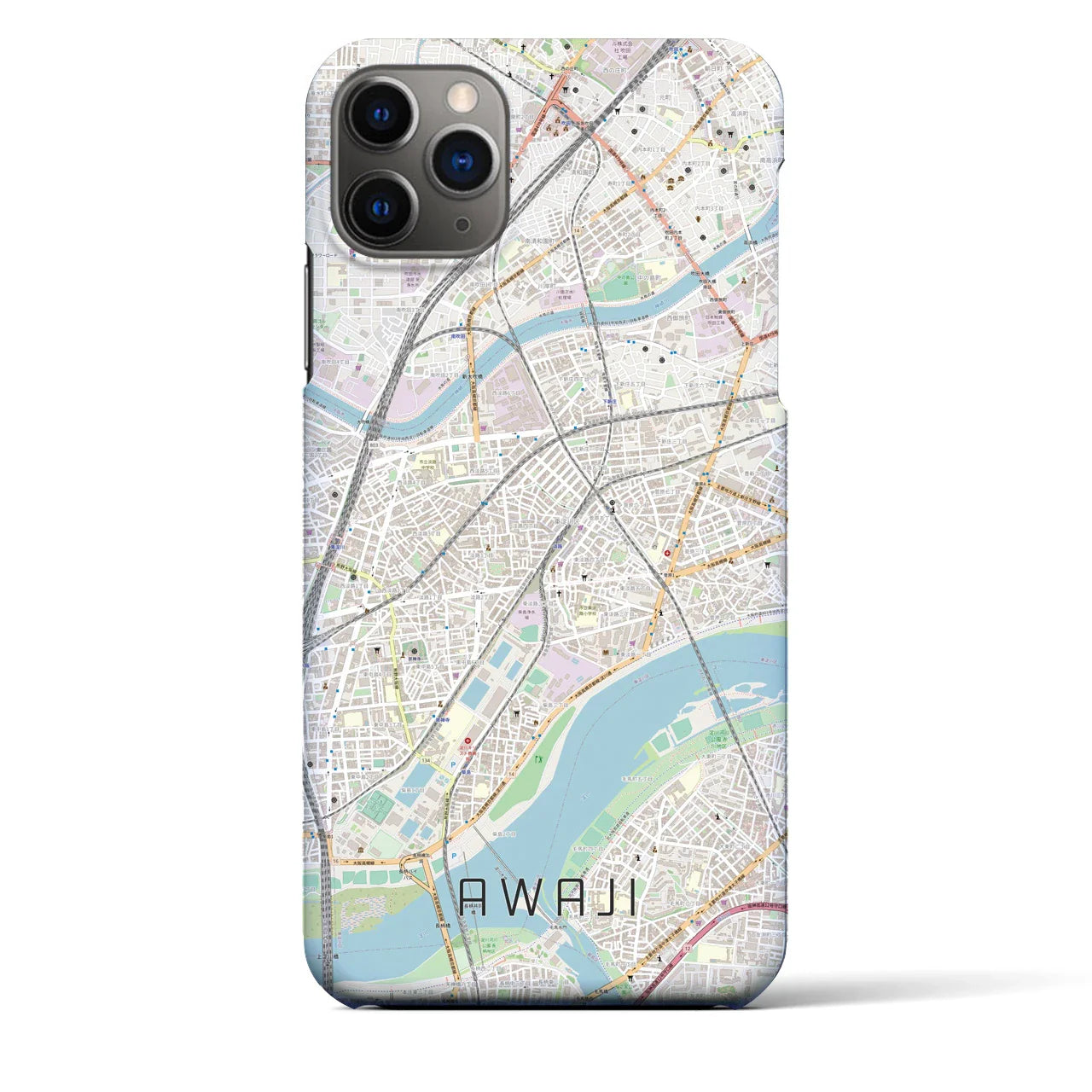 【淡路(大阪府)】地図柄iPhoneケース(バックカバータイプ)