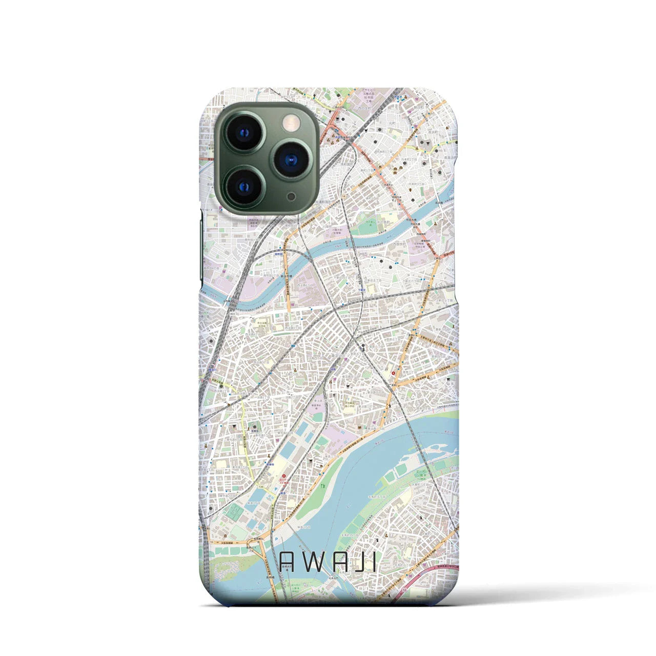 【淡路(大阪府)】地図柄iPhoneケース(バックカバータイプ)