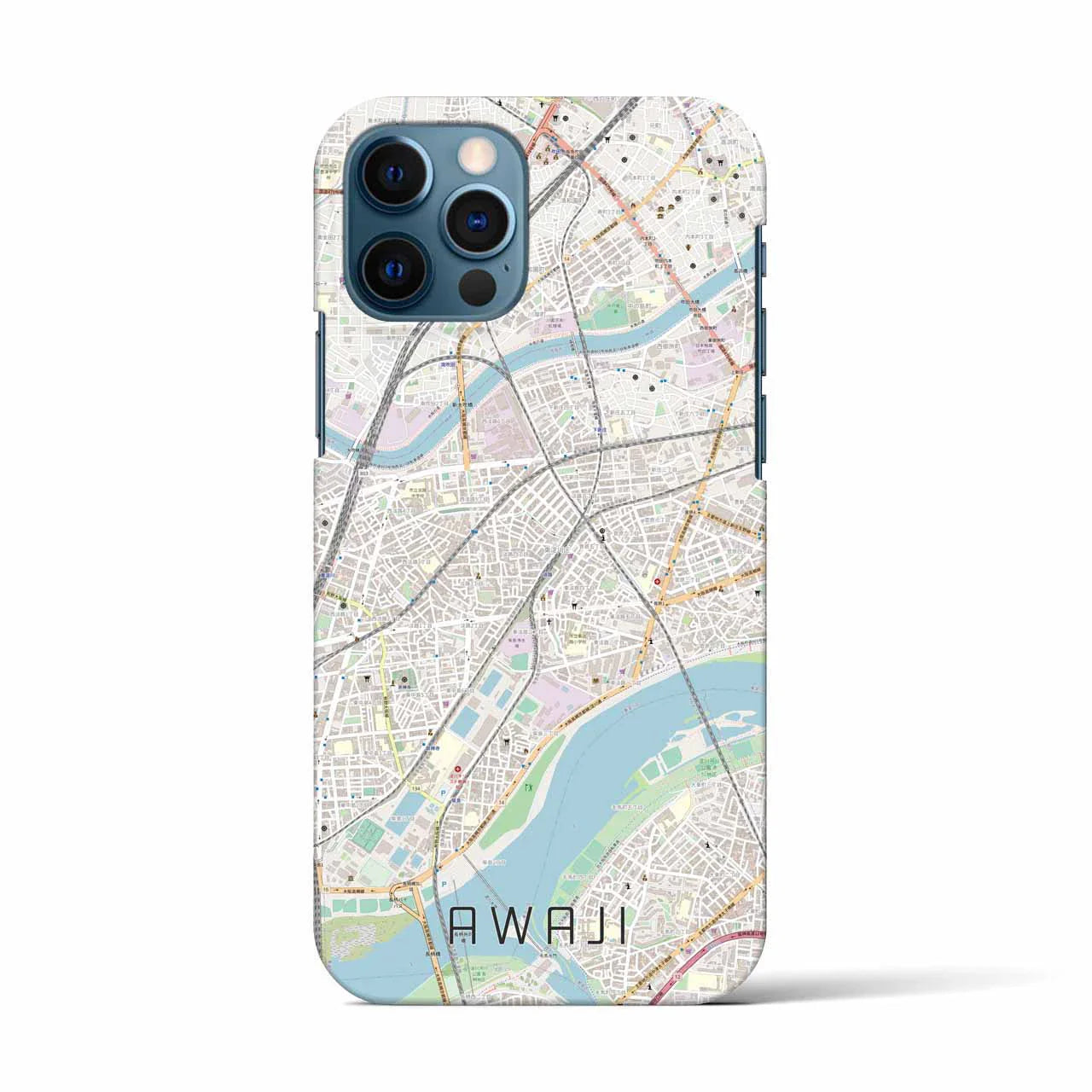 【淡路(大阪府)】地図柄iPhoneケース(バックカバータイプ)