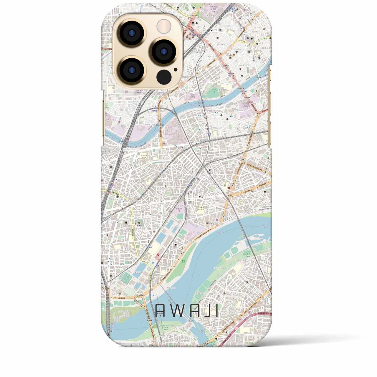 【淡路(大阪府)】地図柄iPhoneケース(バックカバータイプ)