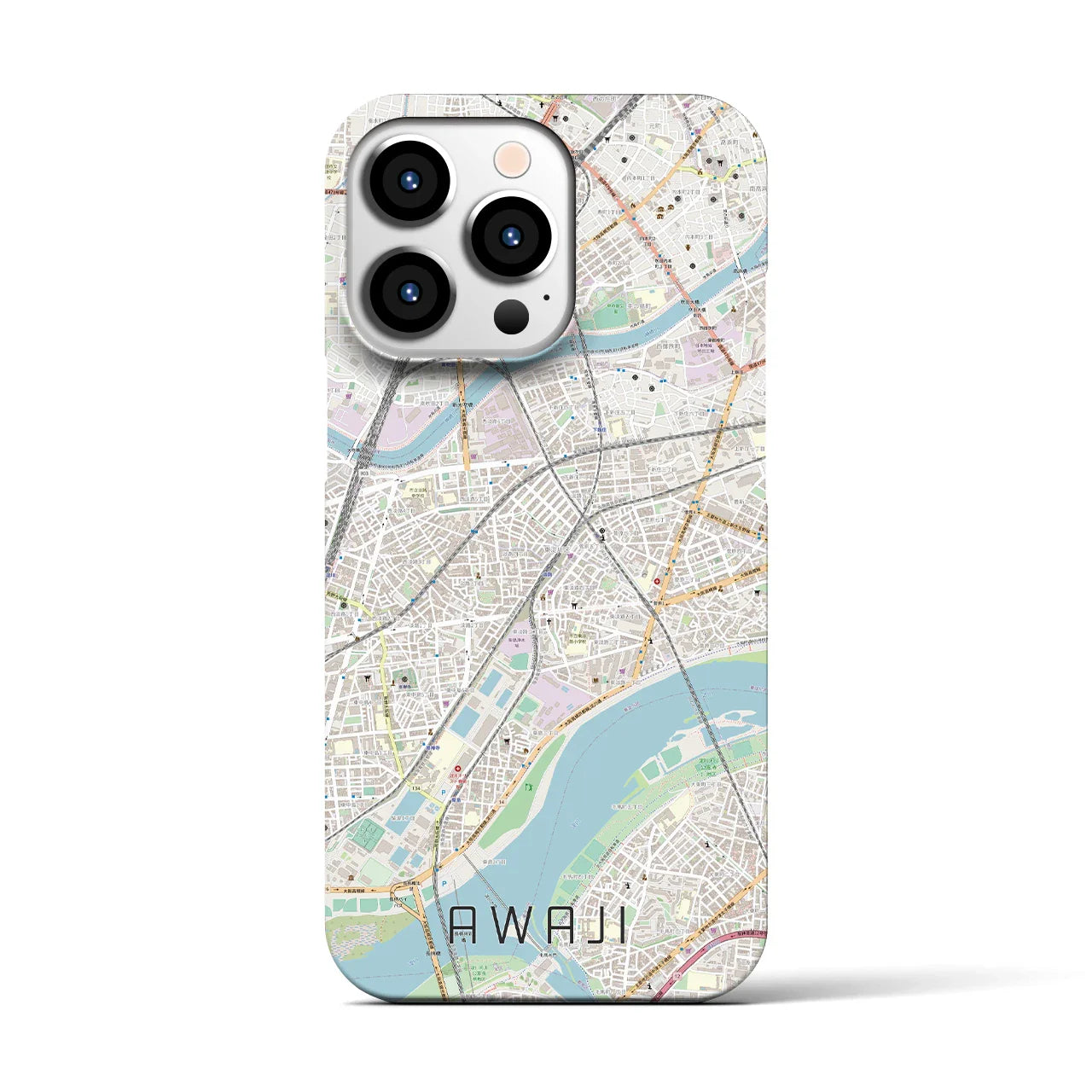 【淡路(大阪府)】地図柄iPhoneケース(バックカバータイプ)