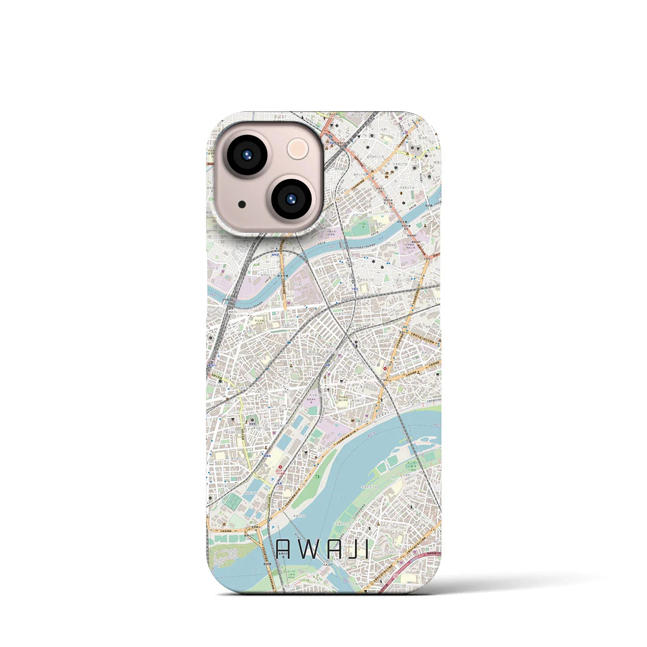 【淡路(大阪府)】地図柄iPhoneケース(バックカバータイプ)