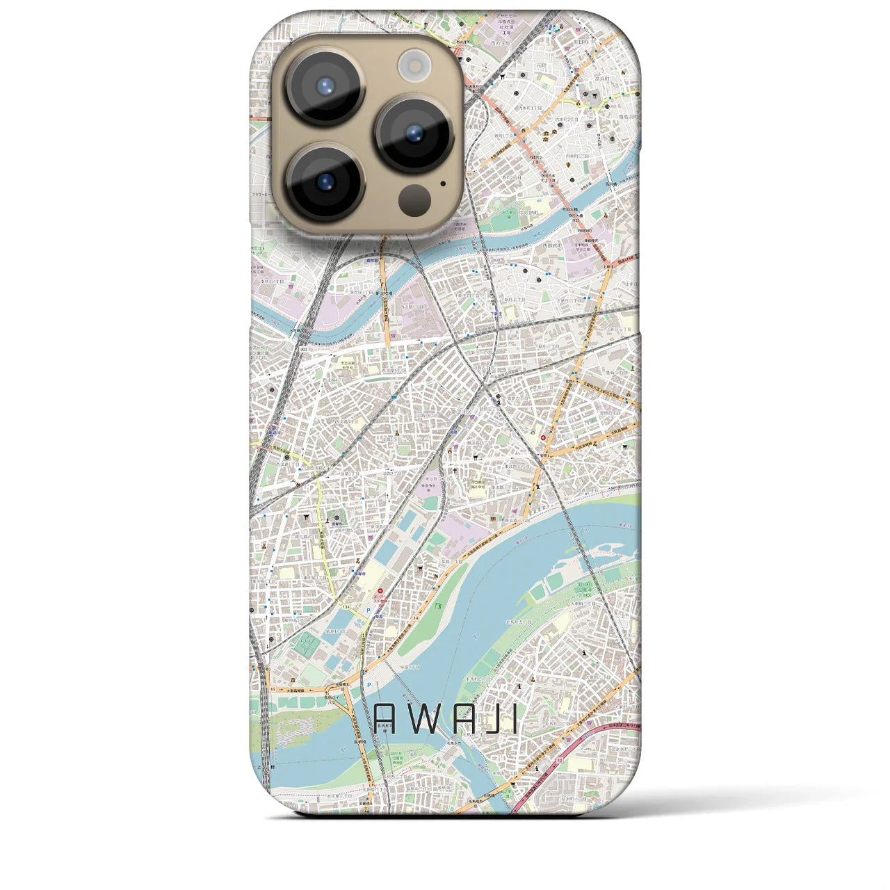 【淡路(大阪府)】地図柄iPhoneケース(バックカバータイプ)