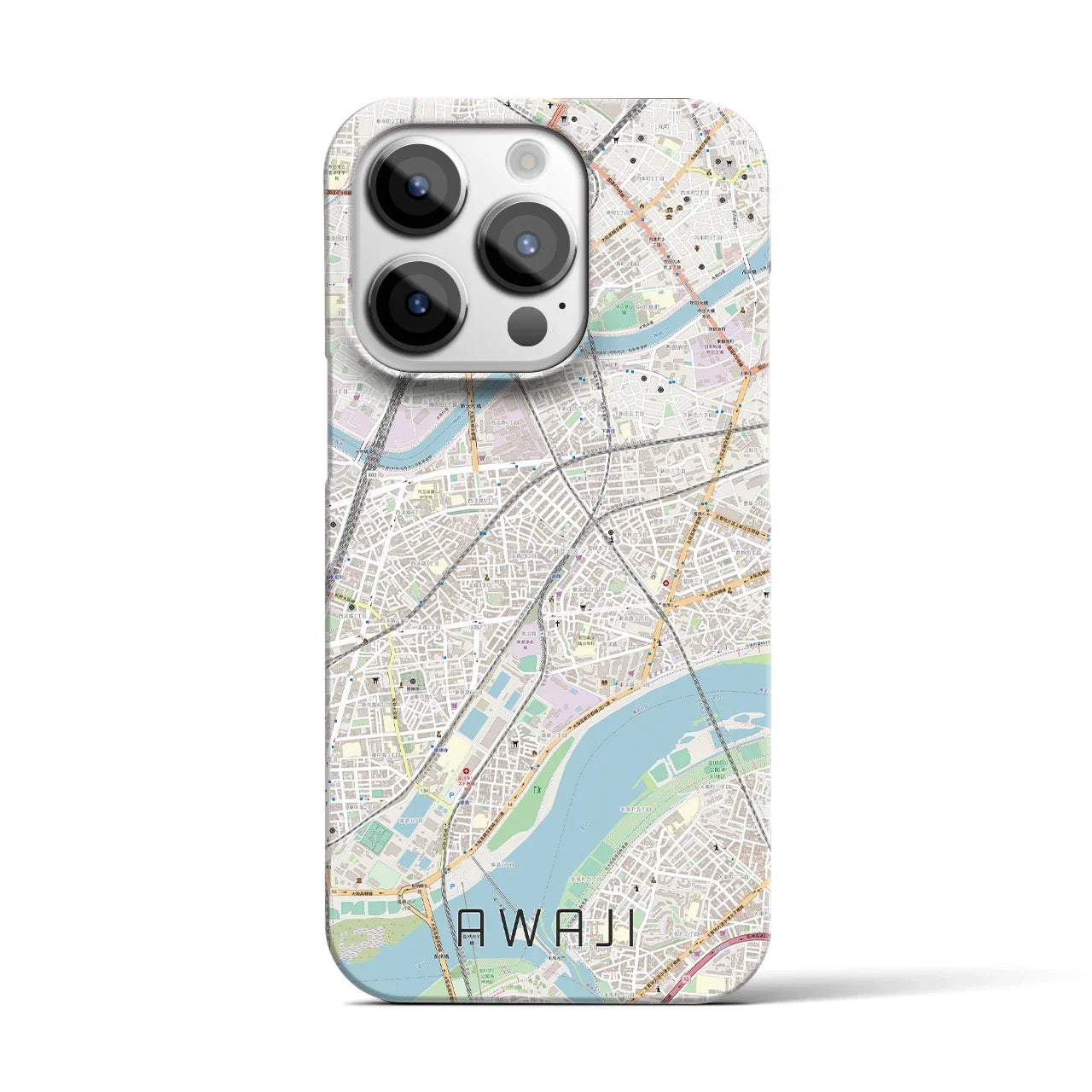 【淡路(大阪府)】地図柄iPhoneケース(バックカバータイプ)