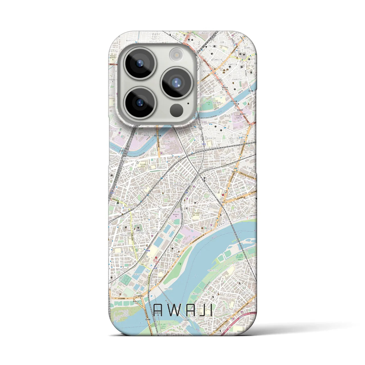 【淡路(大阪府)】地図柄iPhoneケース(バックカバータイプ)