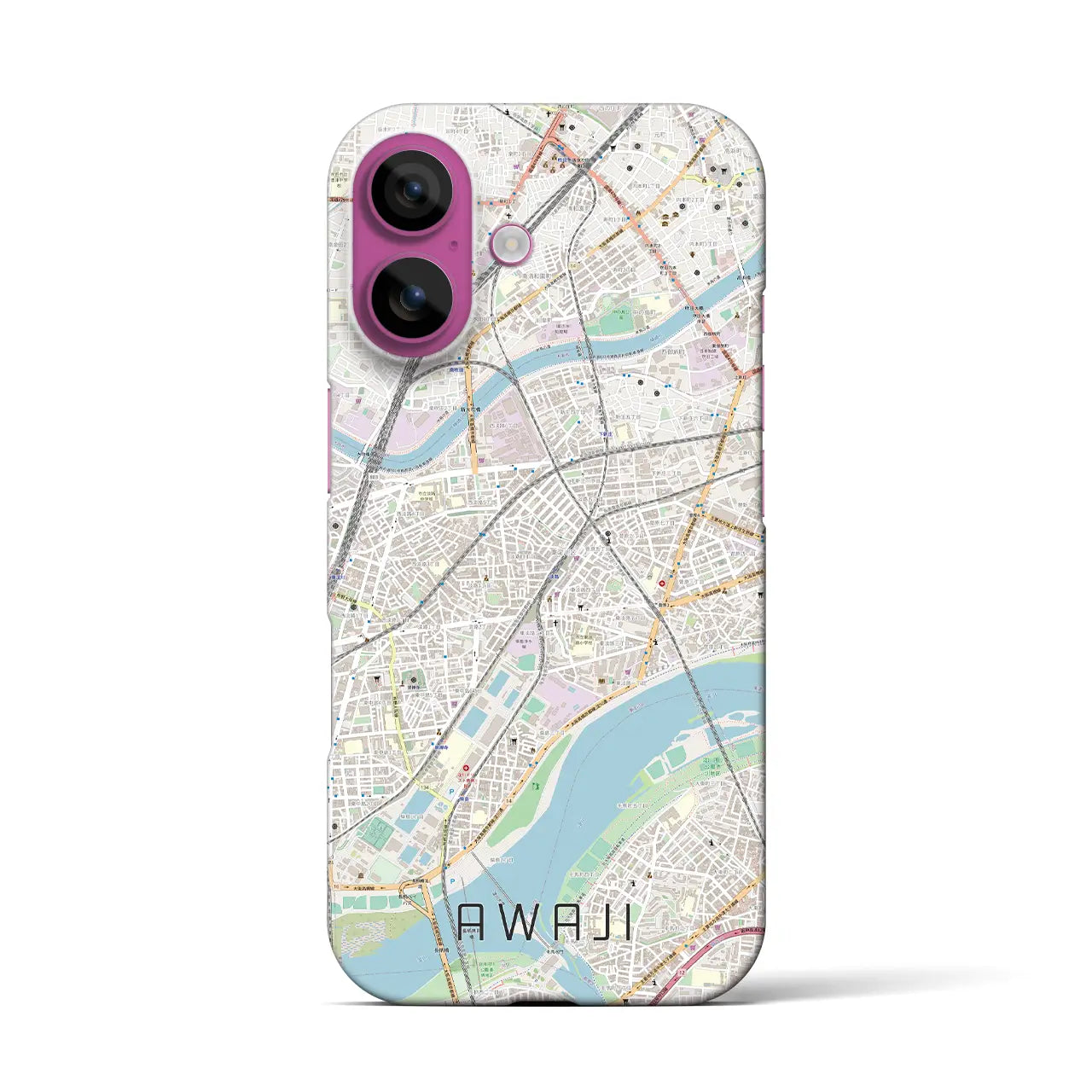 【淡路(大阪府)】地図柄iPhoneケース(バックカバータイプ)