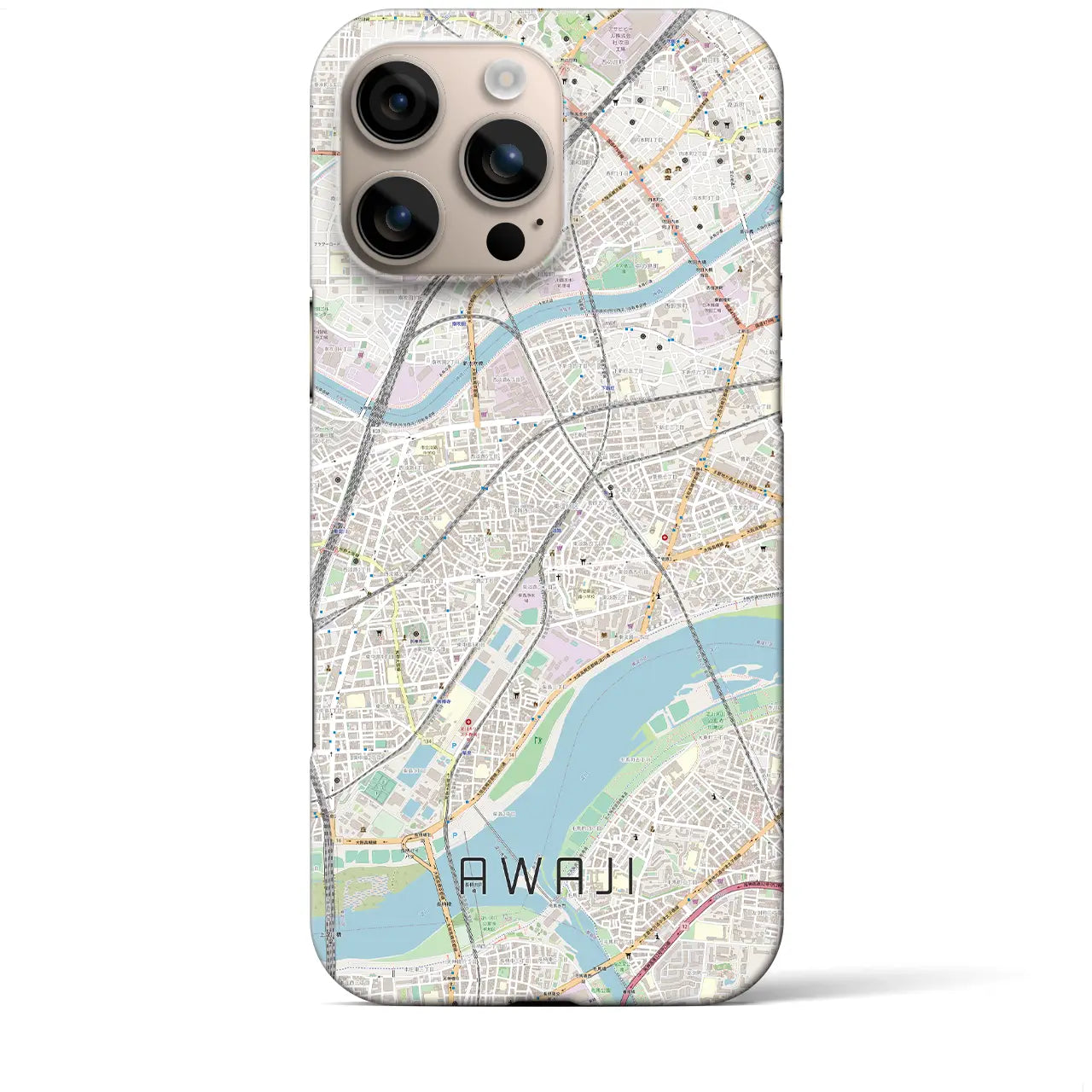 【淡路(大阪府)】地図柄iPhoneケース(バックカバータイプ)