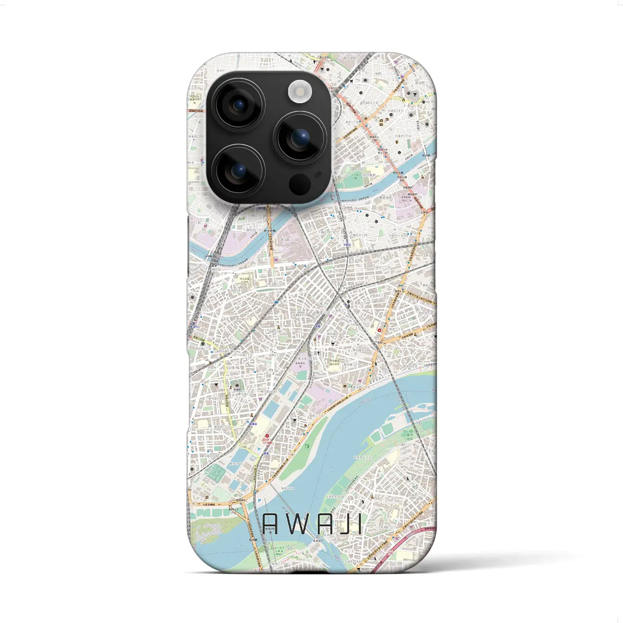 【淡路(大阪府)】地図柄iPhoneケース(バックカバータイプ)