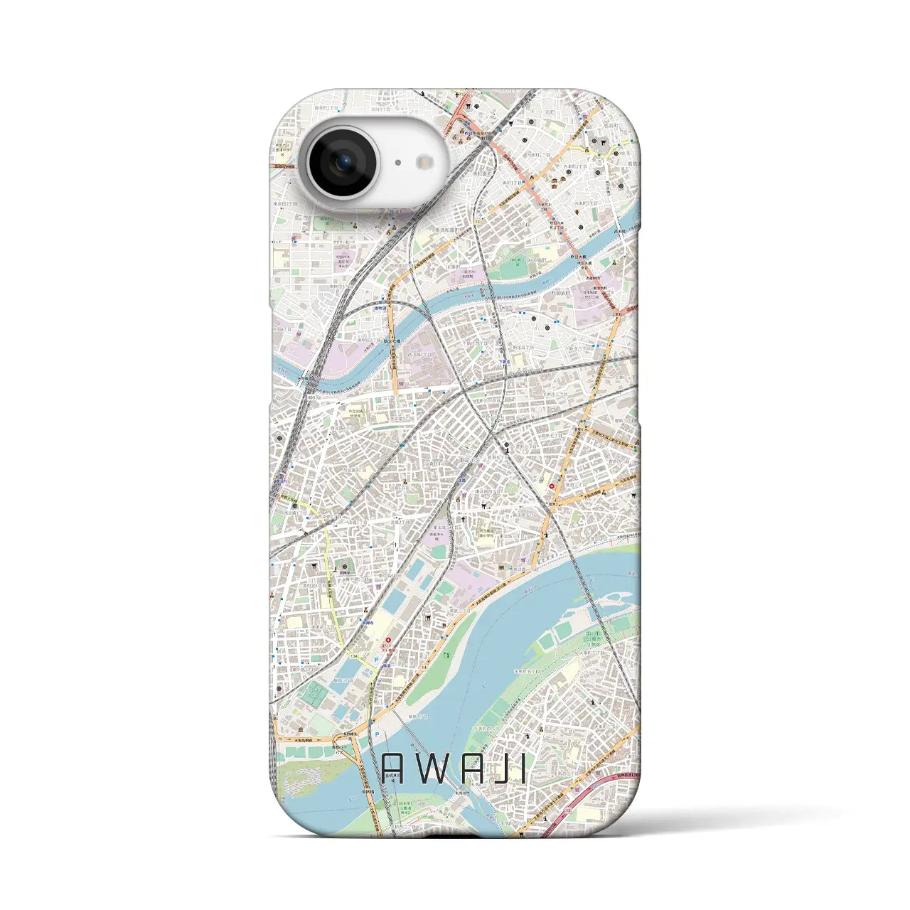【淡路(大阪府)】地図柄iPhoneケース(バックカバータイプ)