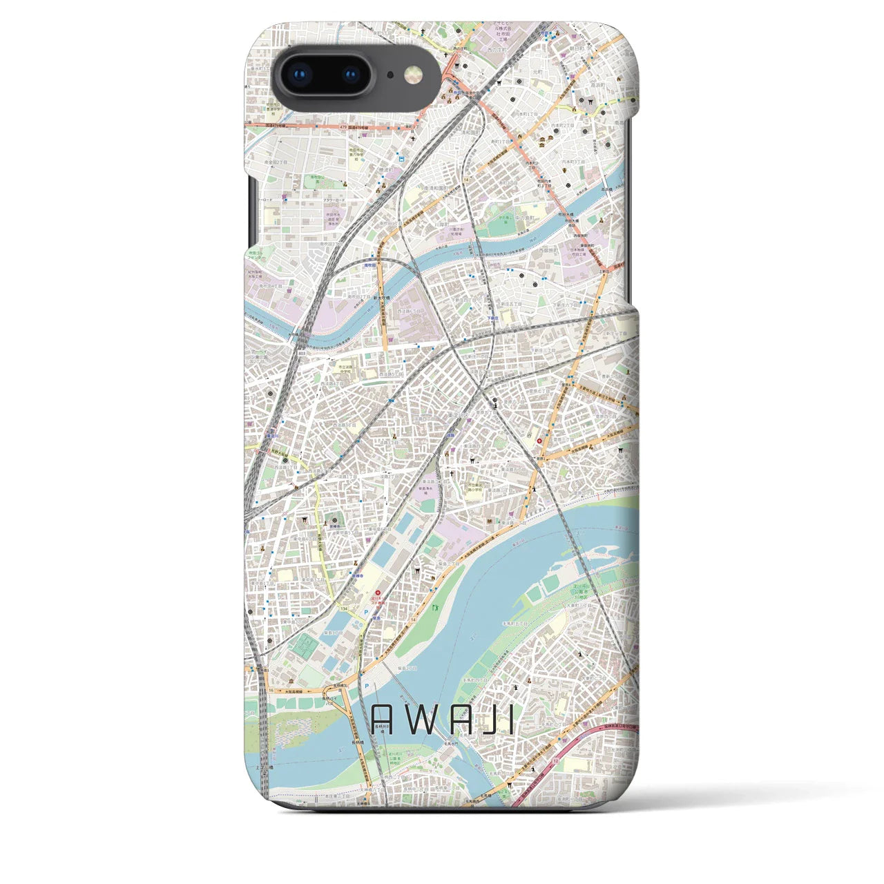 【淡路(大阪府)】地図柄iPhoneケース(バックカバータイプ)