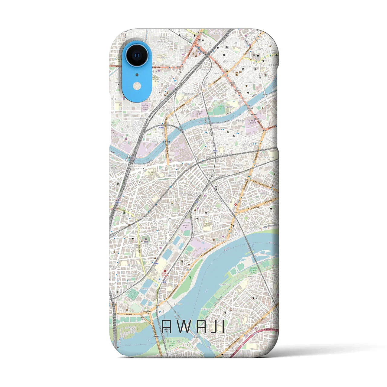 【淡路(大阪府)】地図柄iPhoneケース(バックカバータイプ)