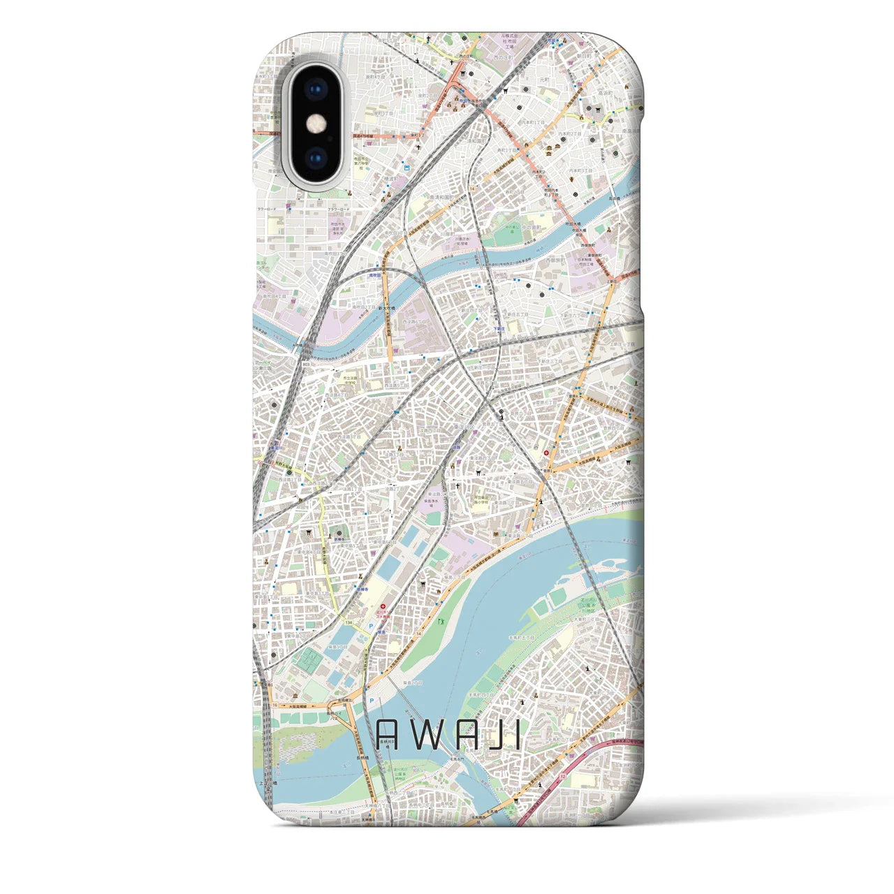 【淡路(大阪府)】地図柄iPhoneケース(バックカバータイプ)