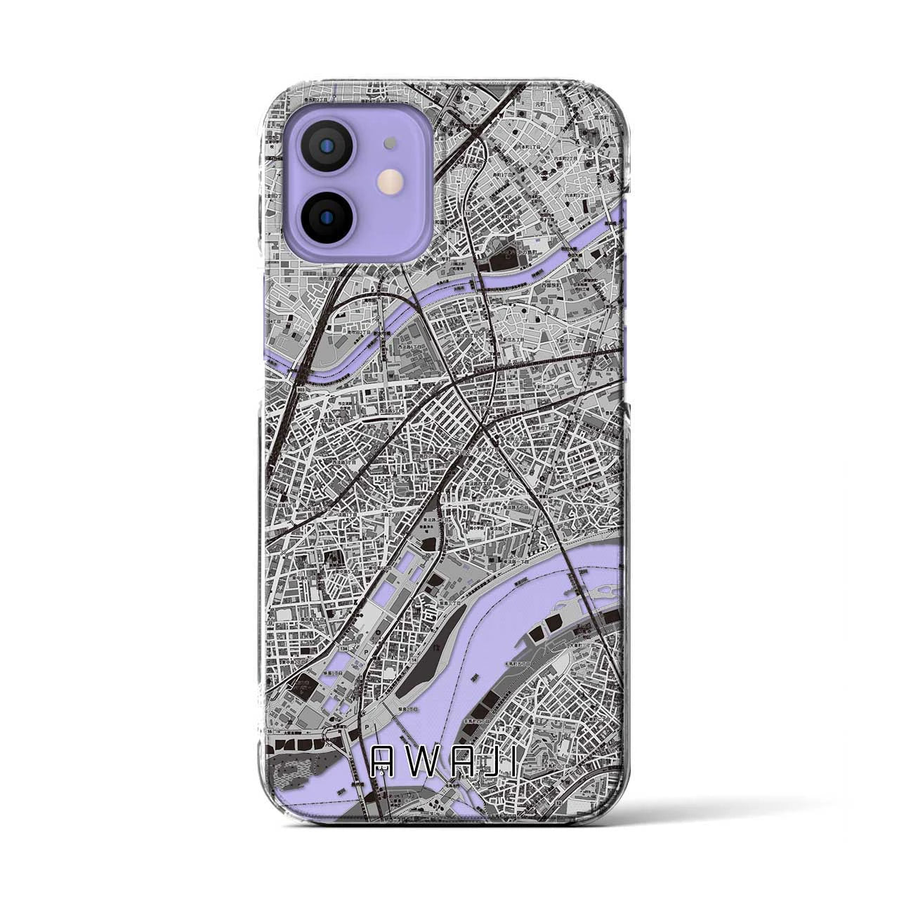 【淡路(大阪府)】地図柄iPhoneケース(クリアタイプ)