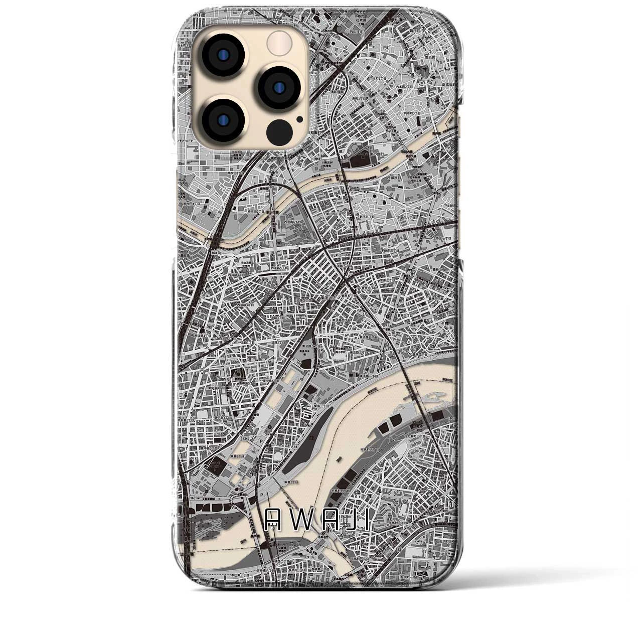 【淡路(大阪府)】地図柄iPhoneケース(クリアタイプ)