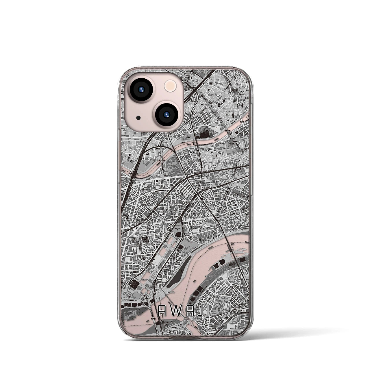 【淡路(大阪府)】地図柄iPhoneケース(クリアタイプ)