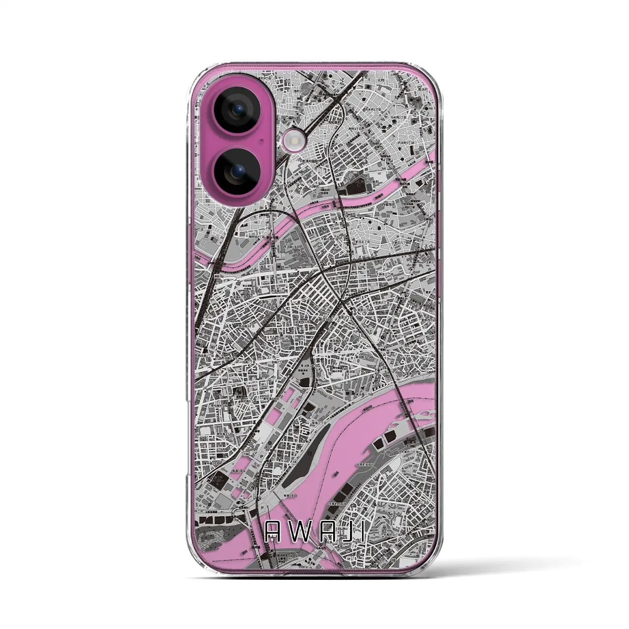 【淡路(大阪府)】地図柄iPhoneケース(クリアタイプ)