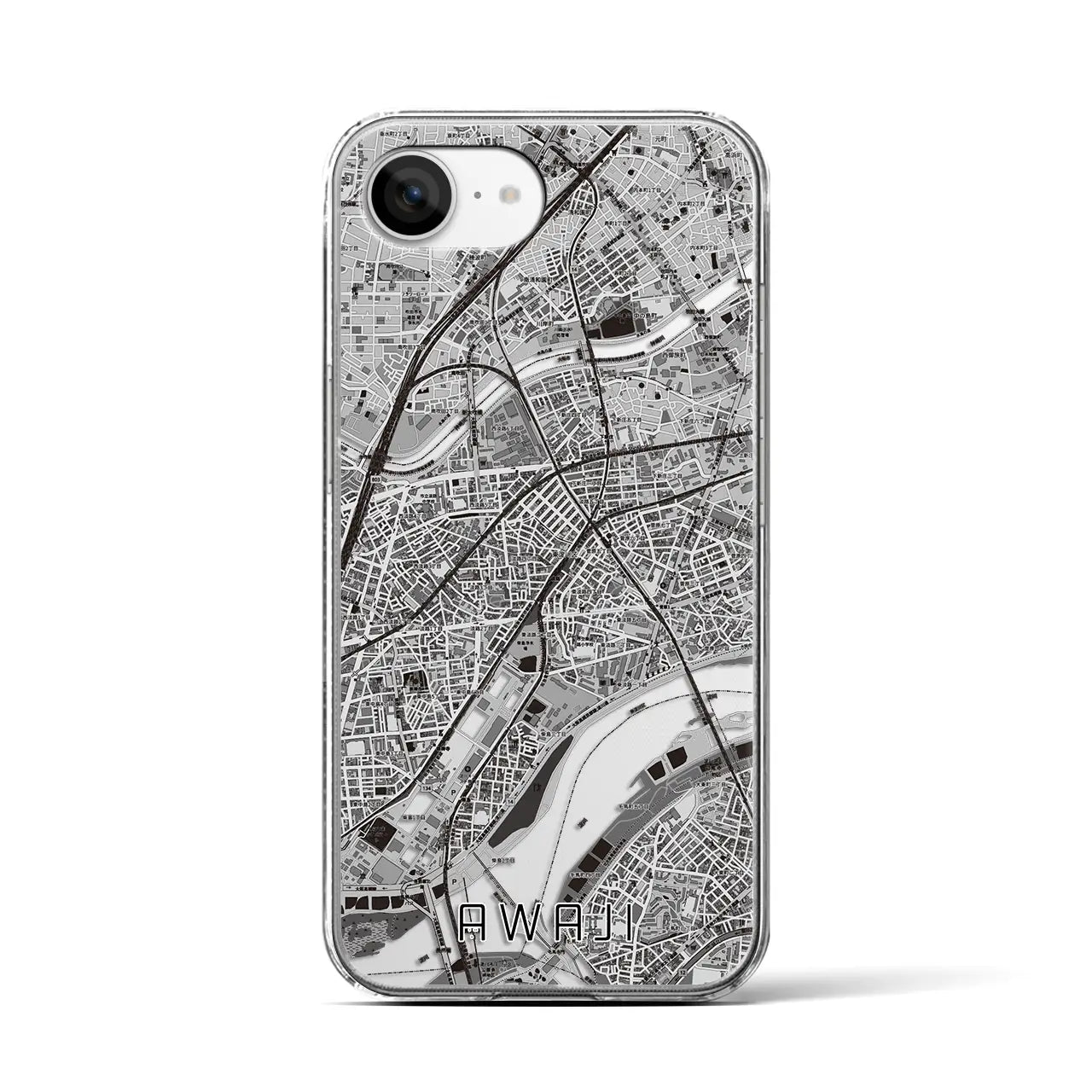 【淡路(大阪府)】地図柄iPhoneケース(クリアタイプ)