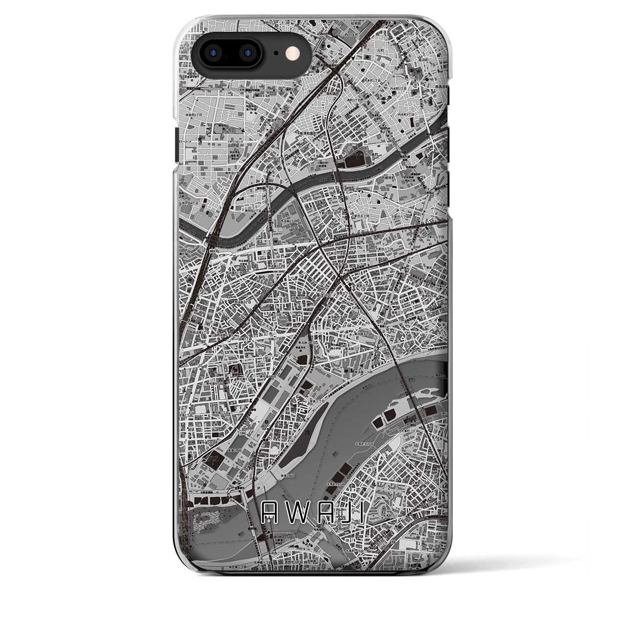 【淡路(大阪府)】地図柄iPhoneケース(クリアタイプ)