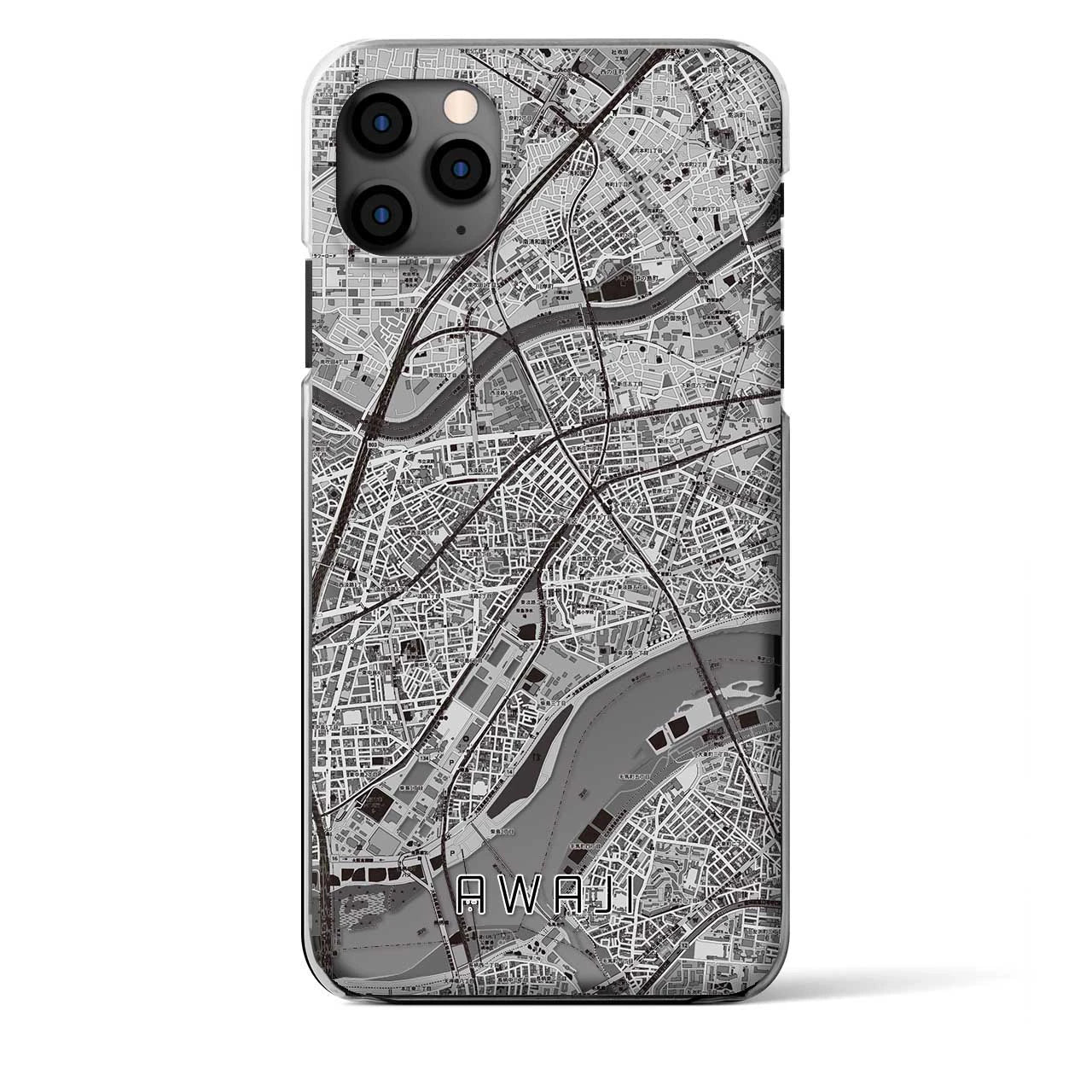 【淡路(大阪府)】地図柄iPhoneケース(クリアタイプ)