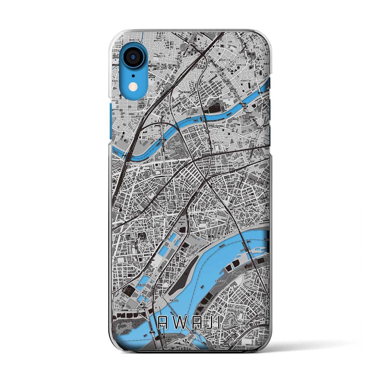 【淡路(大阪府)】地図柄iPhoneケース(クリアタイプ)