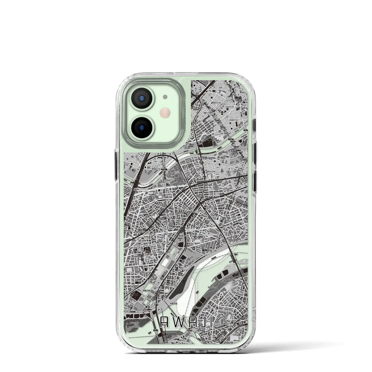 【淡路(大阪府)】地図柄iPhoneケース(MagSafeタイプ)