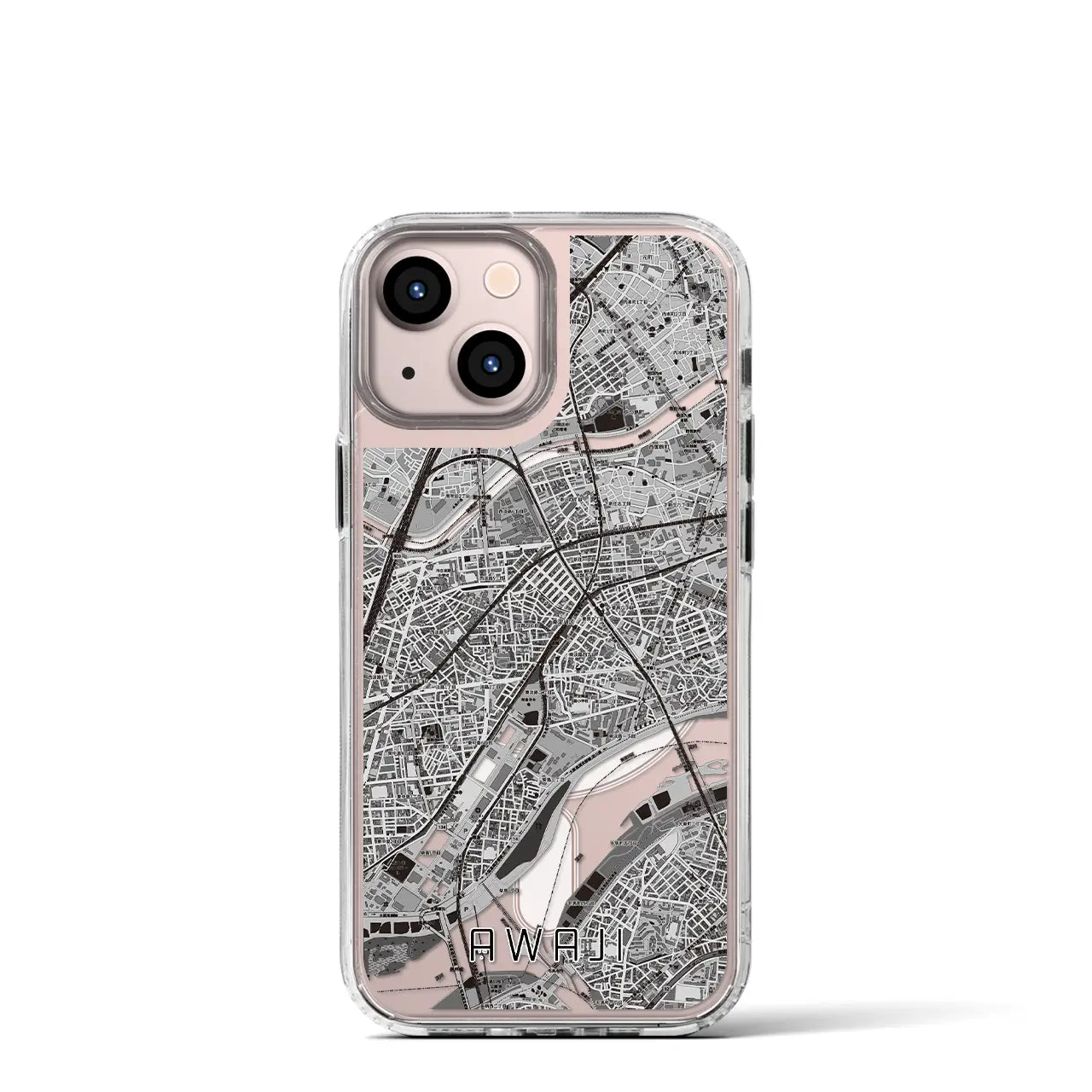 【淡路(大阪府)】地図柄iPhoneケース(MagSafeタイプ)