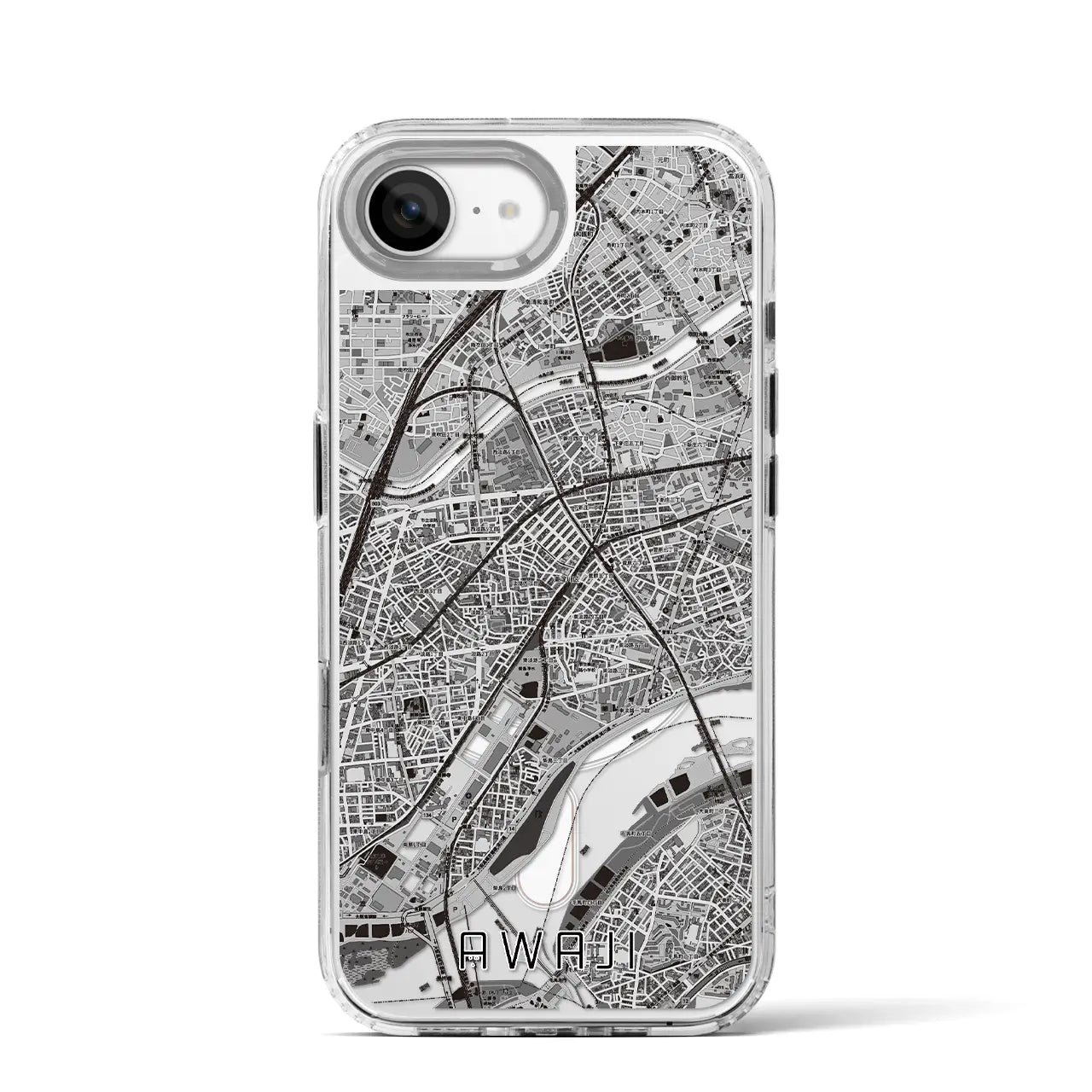 【淡路(大阪府)】地図柄iPhoneケース(MagSafeタイプ)