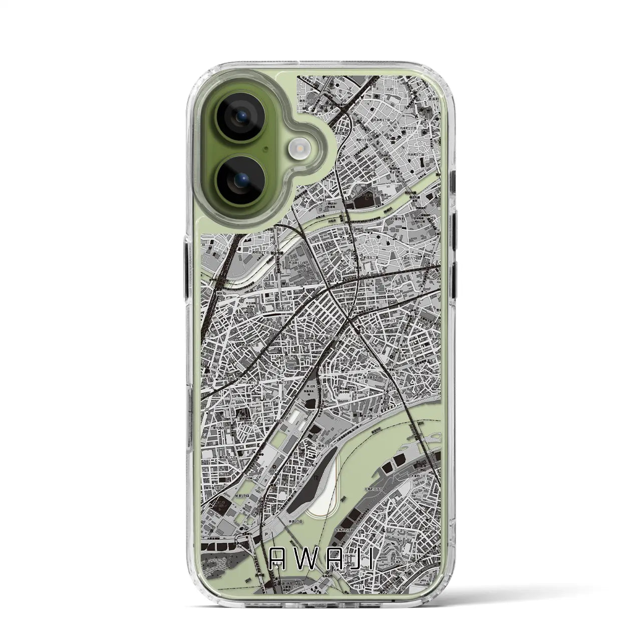 【淡路(大阪府)】地図柄iPhoneケース(MagSafeタイプ)