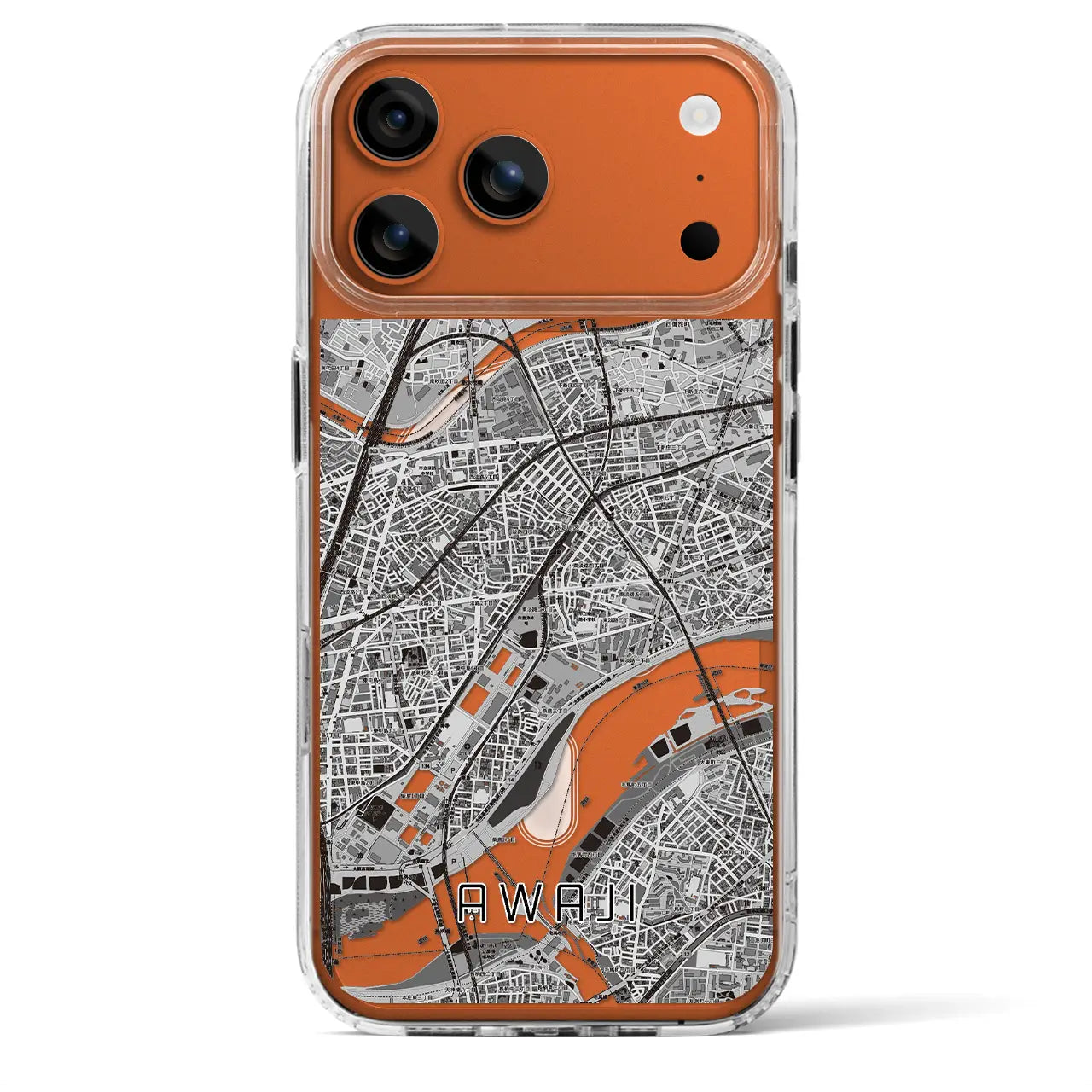 【淡路(大阪府)】地図柄iPhoneケース(MagSafeタイプ)