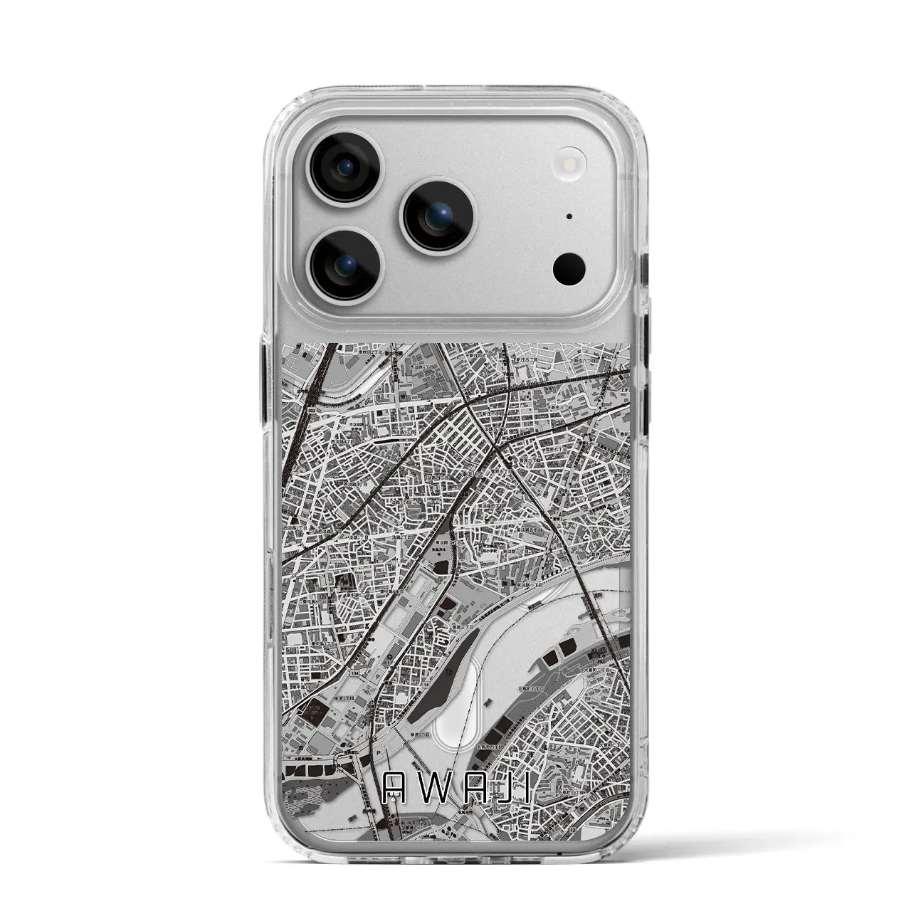 【淡路(大阪府)】地図柄iPhoneケース(MagSafeタイプ)
