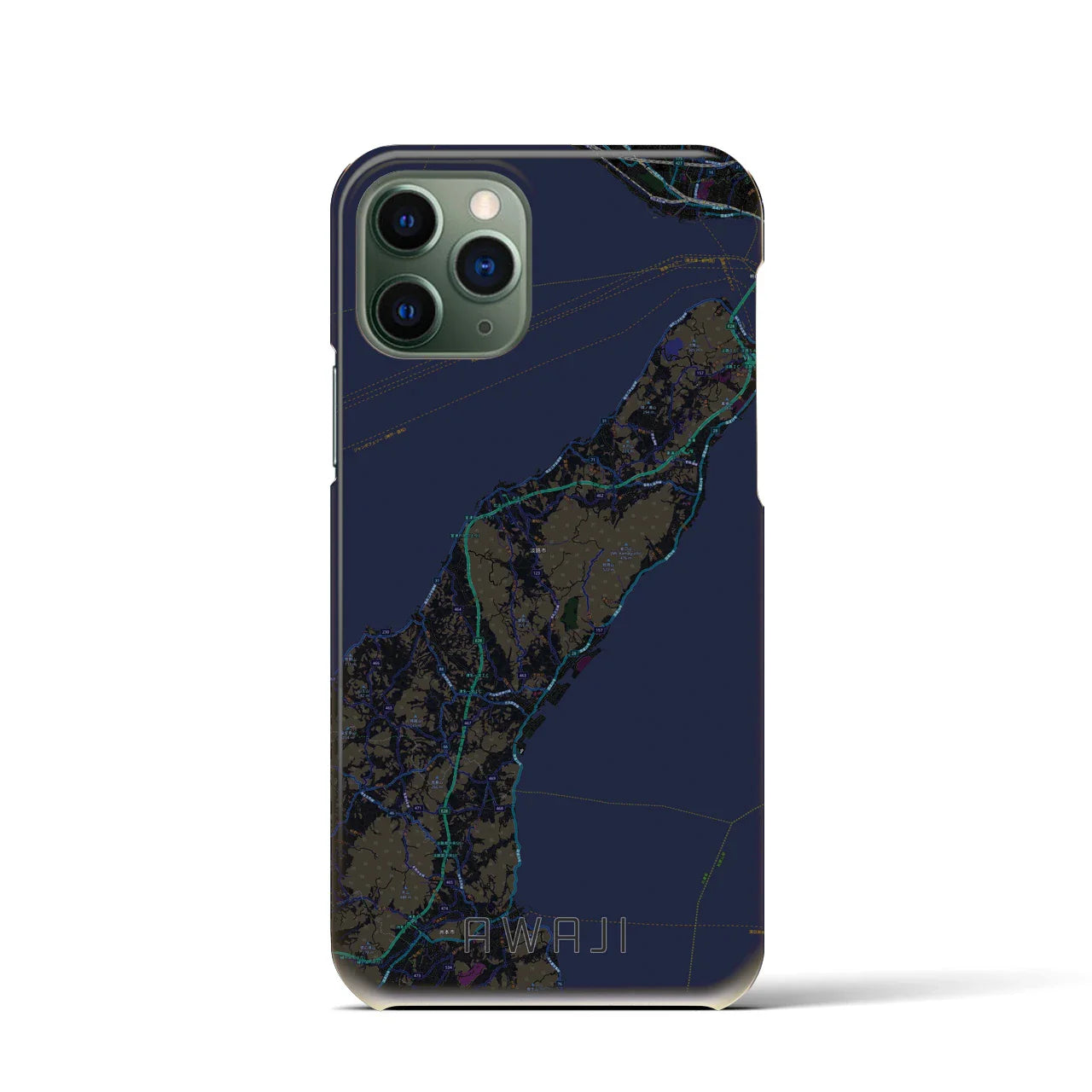 【淡路(兵庫県)】地図柄iPhoneケース(バックカバータイプ)