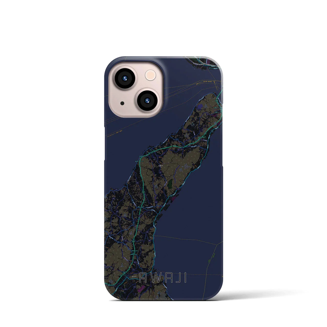 【淡路(兵庫県)】地図柄iPhoneケース(バックカバータイプ)