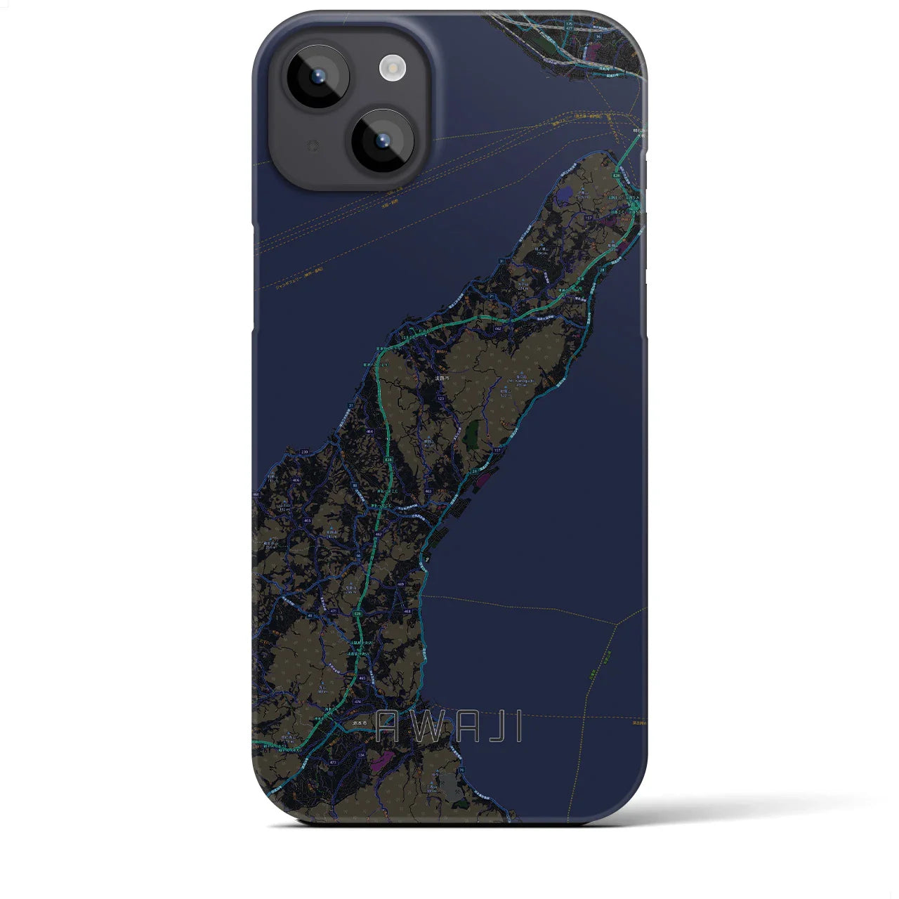 【淡路(兵庫県)】地図柄iPhoneケース(バックカバータイプ)
