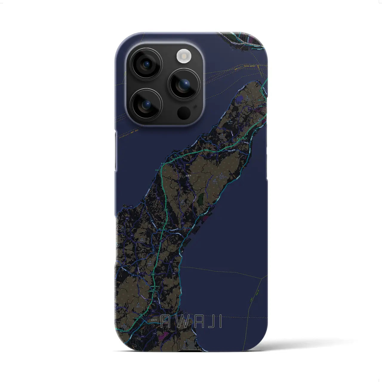 【淡路(兵庫県)】地図柄iPhoneケース(バックカバータイプ)