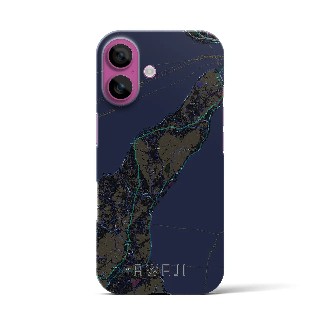 【淡路(兵庫県)】地図柄iPhoneケース(バックカバータイプ)