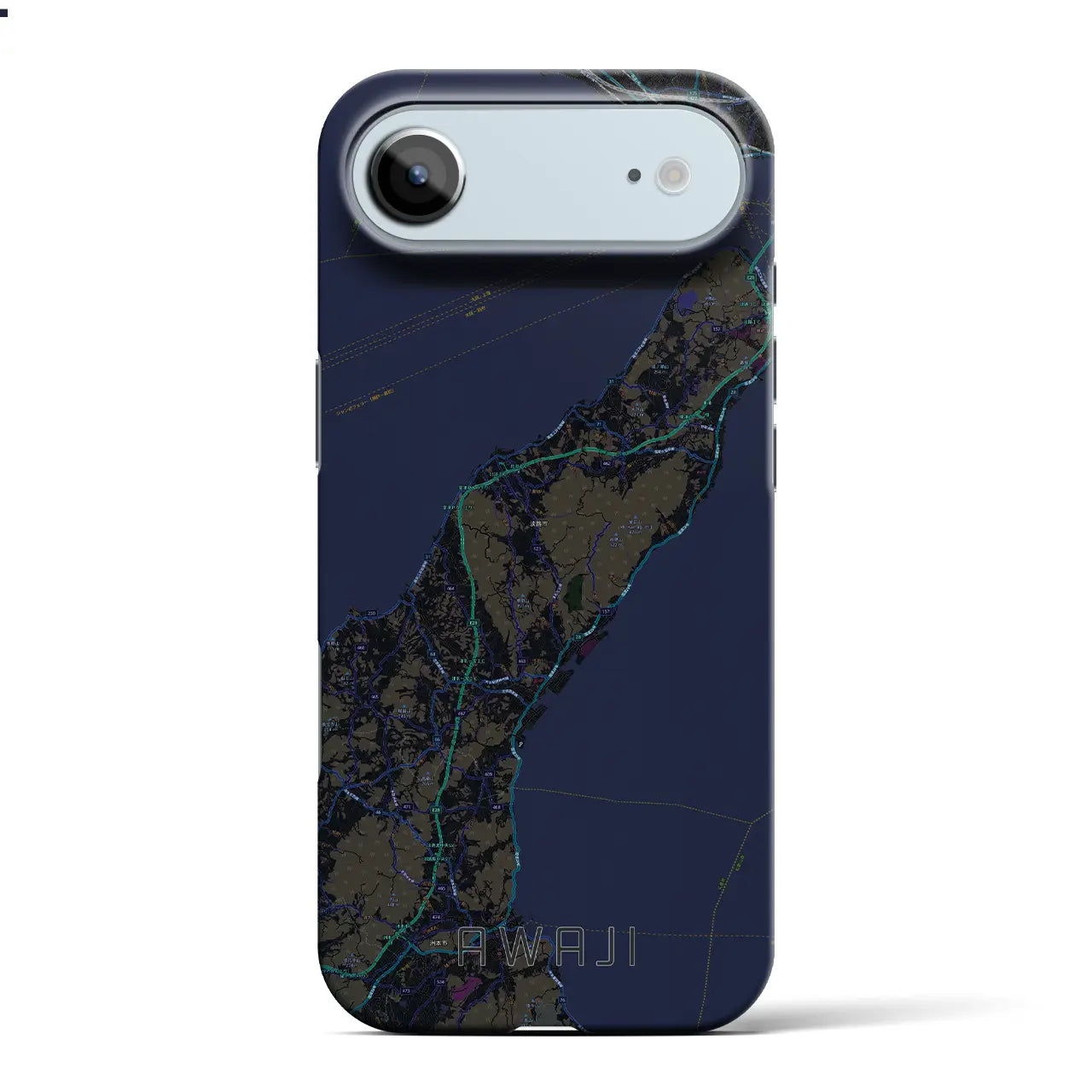 【淡路(兵庫県)】地図柄iPhoneケース(バックカバータイプ)