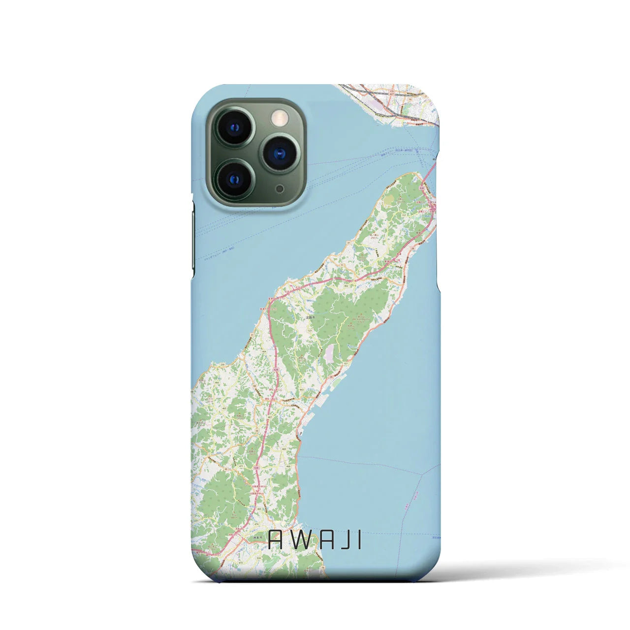 【淡路(兵庫県)】地図柄iPhoneケース(バックカバータイプ)