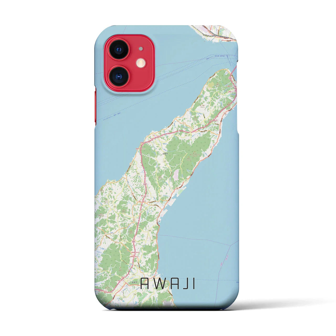 【淡路(兵庫県)】地図柄iPhoneケース(バックカバータイプ)