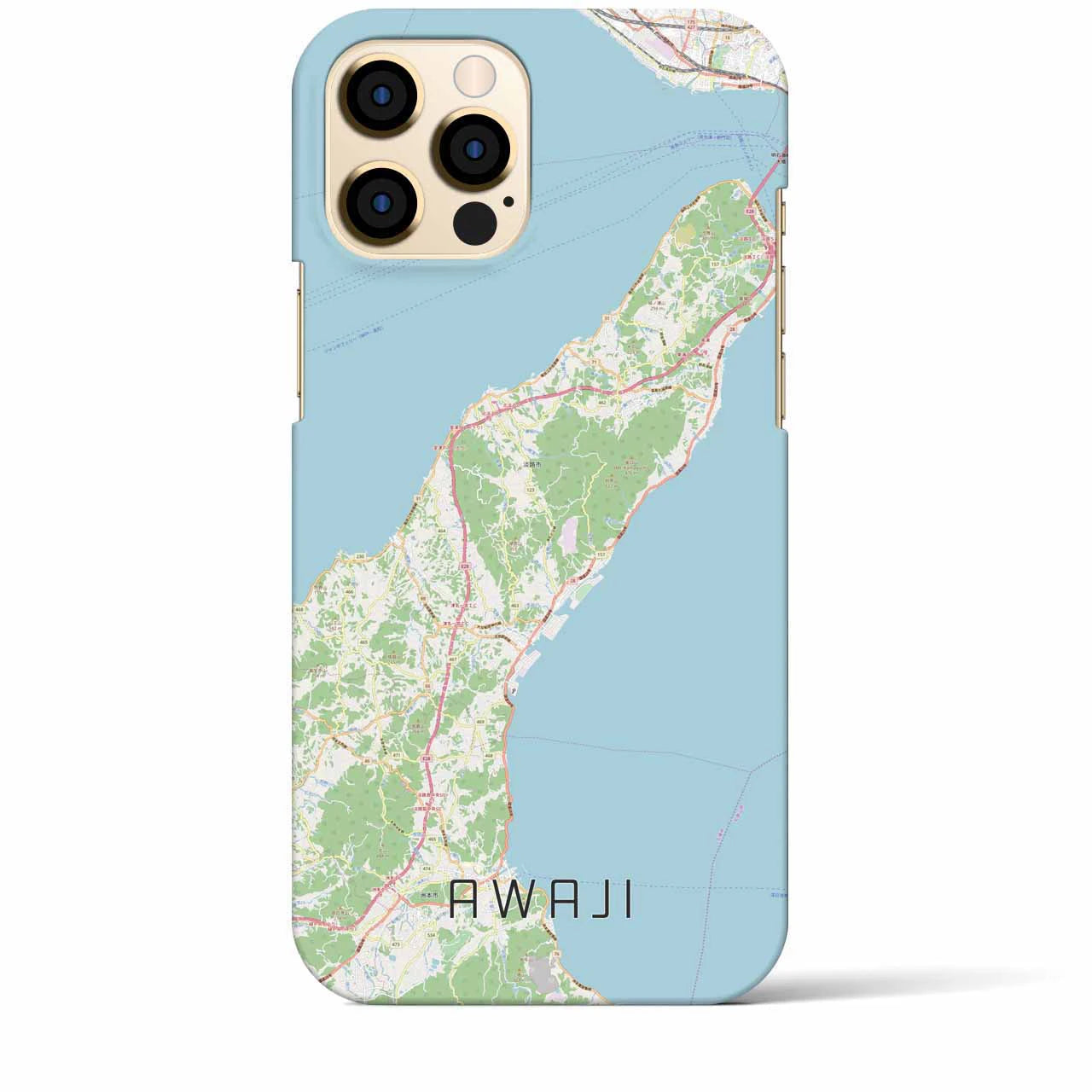 【淡路(兵庫県)】地図柄iPhoneケース(バックカバータイプ)