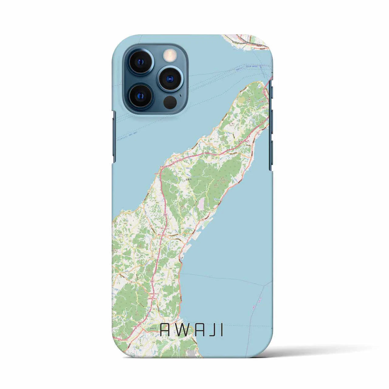 【淡路(兵庫県)】地図柄iPhoneケース(バックカバータイプ)