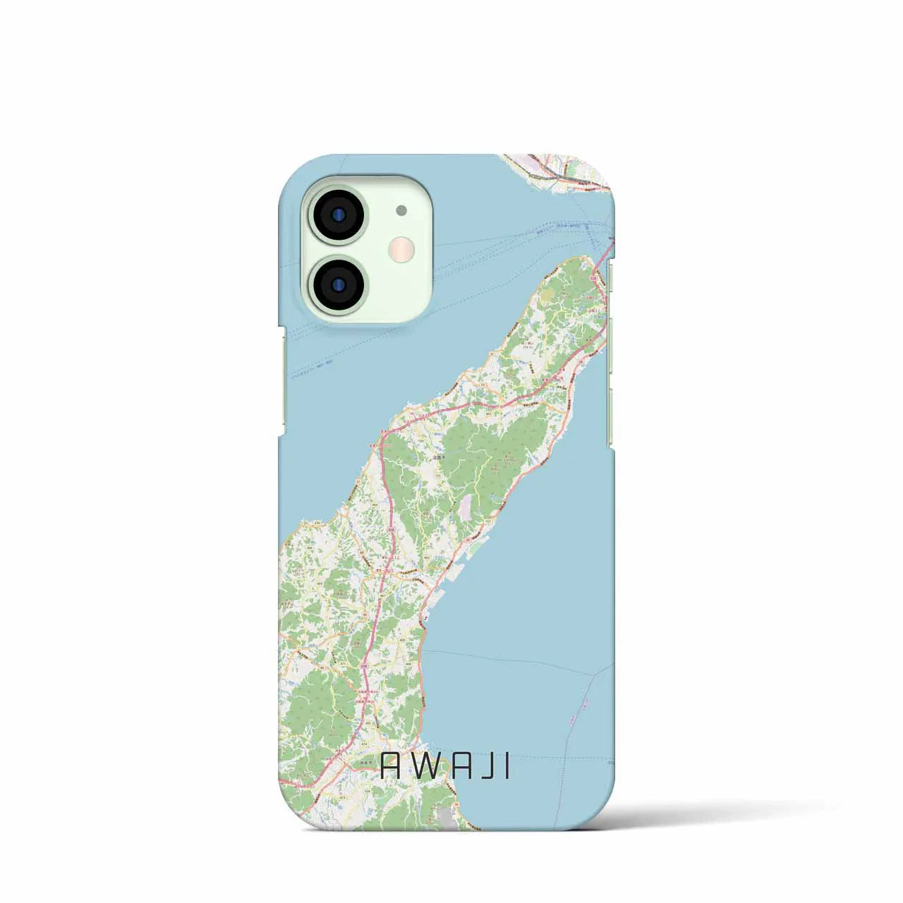 【淡路(兵庫県)】地図柄iPhoneケース(バックカバータイプ)