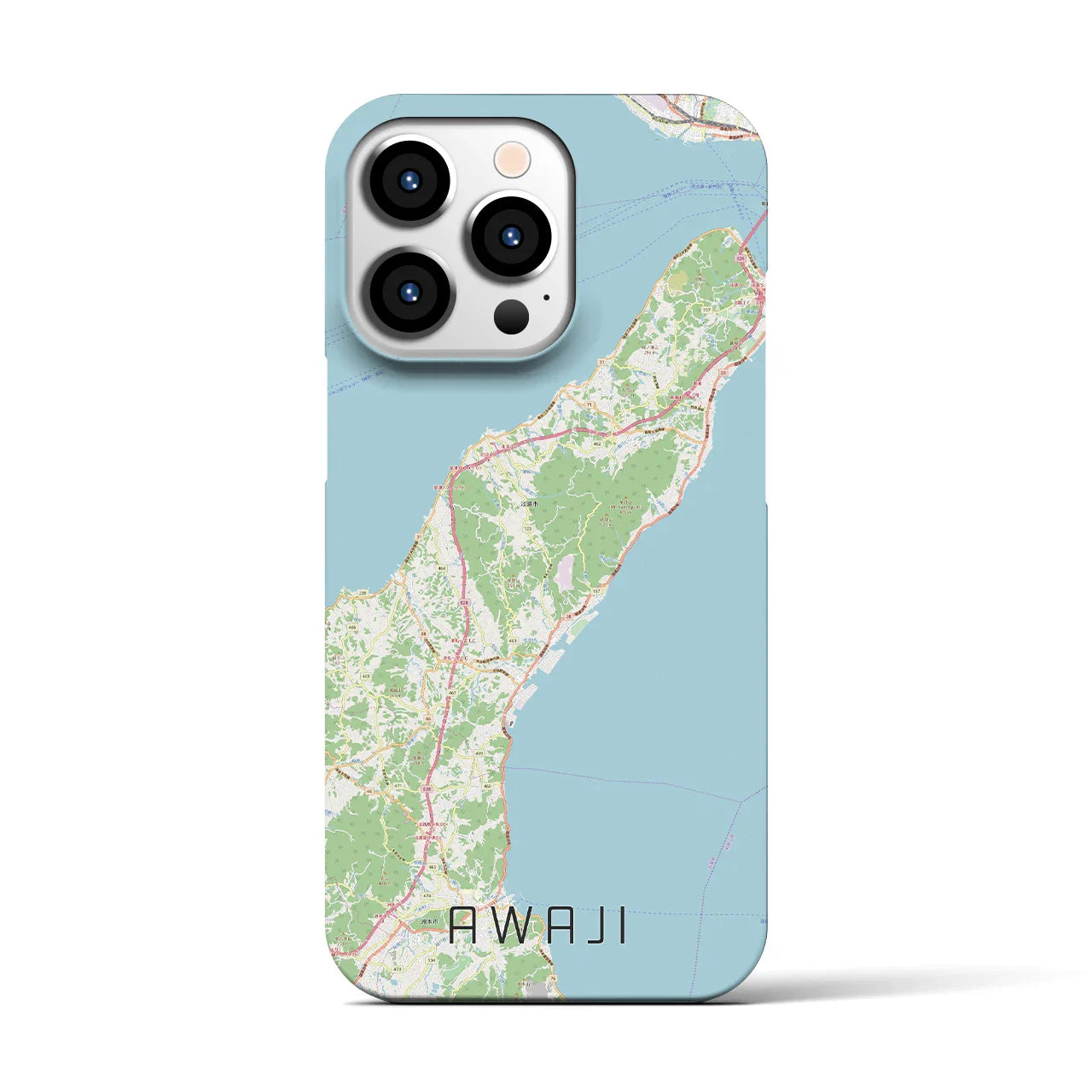 【淡路(兵庫県)】地図柄iPhoneケース(バックカバータイプ)
