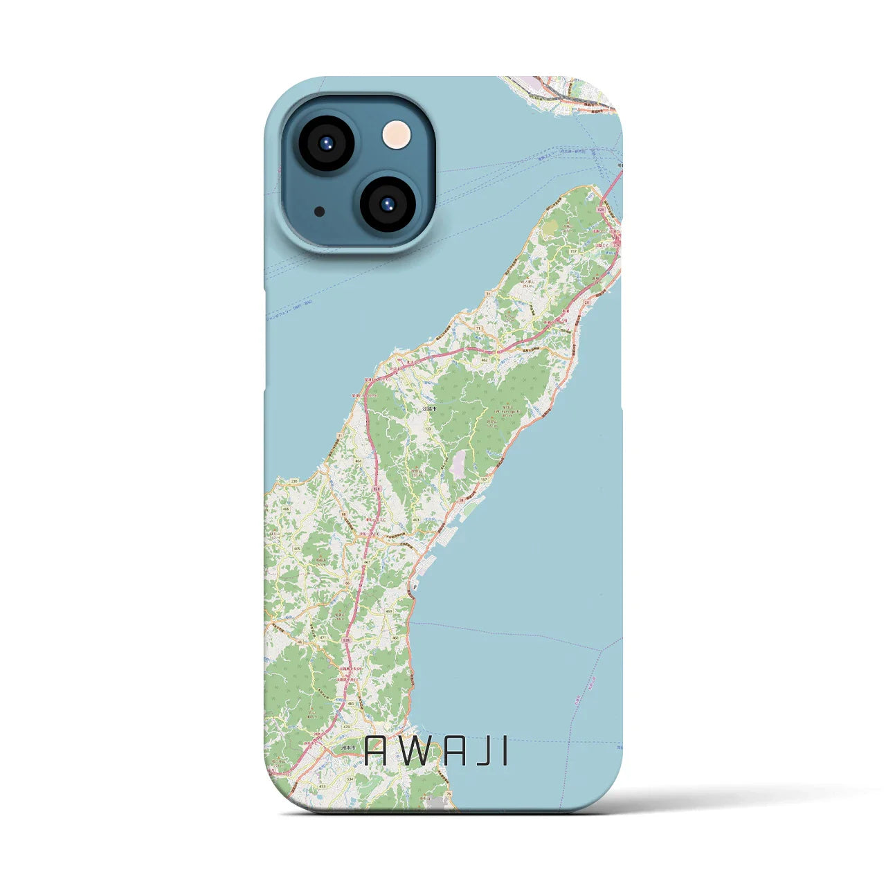【淡路(兵庫県)】地図柄iPhoneケース(バックカバータイプ)