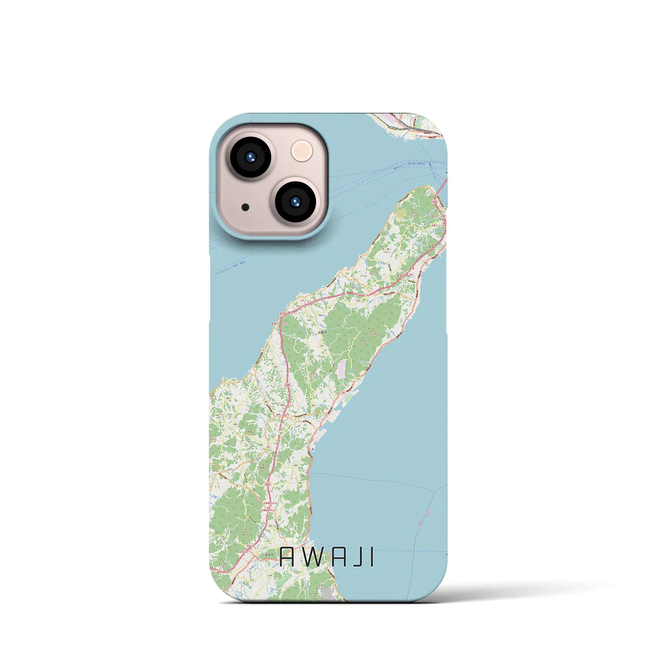 【淡路(兵庫県)】地図柄iPhoneケース(バックカバータイプ)