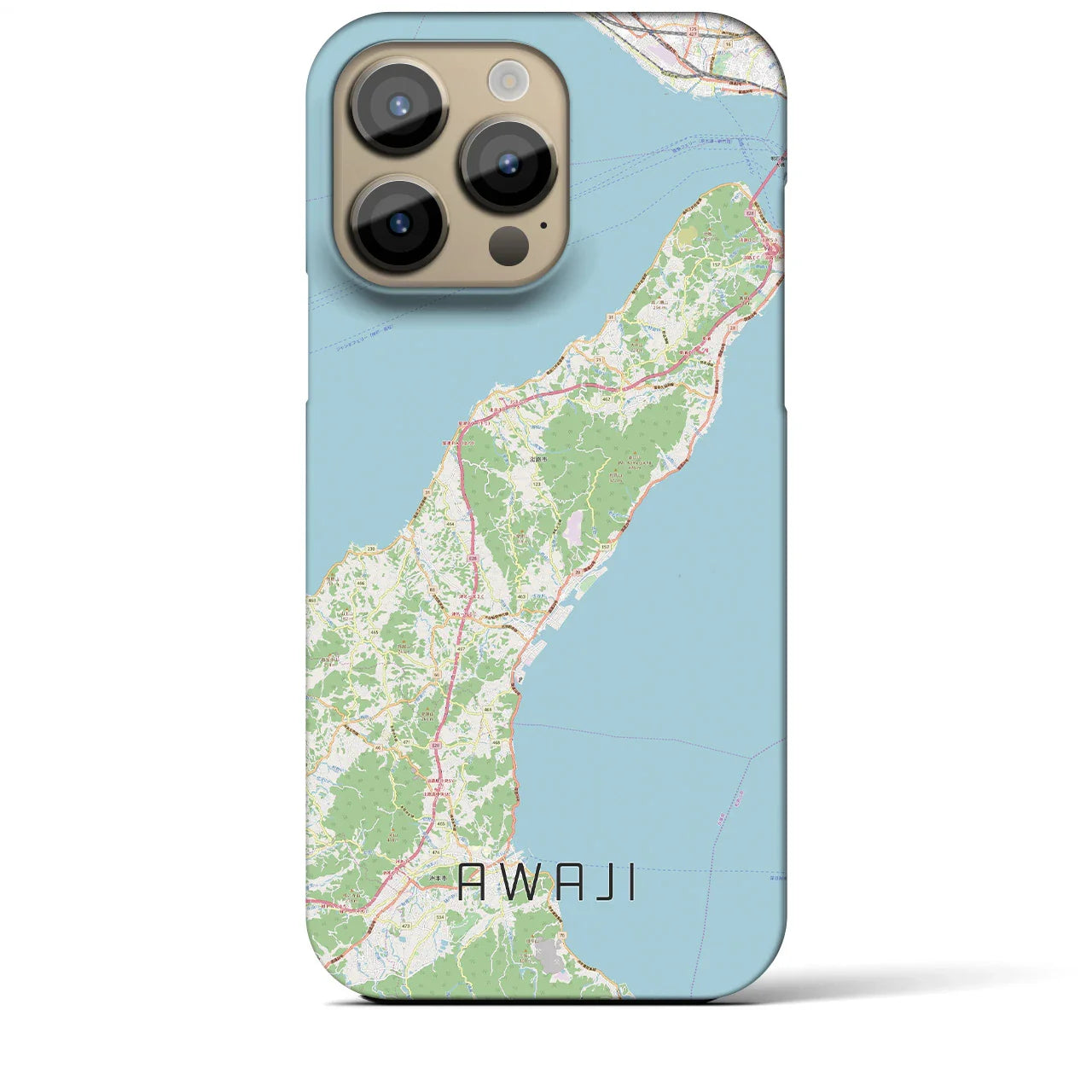 【淡路(兵庫県)】地図柄iPhoneケース(バックカバータイプ)