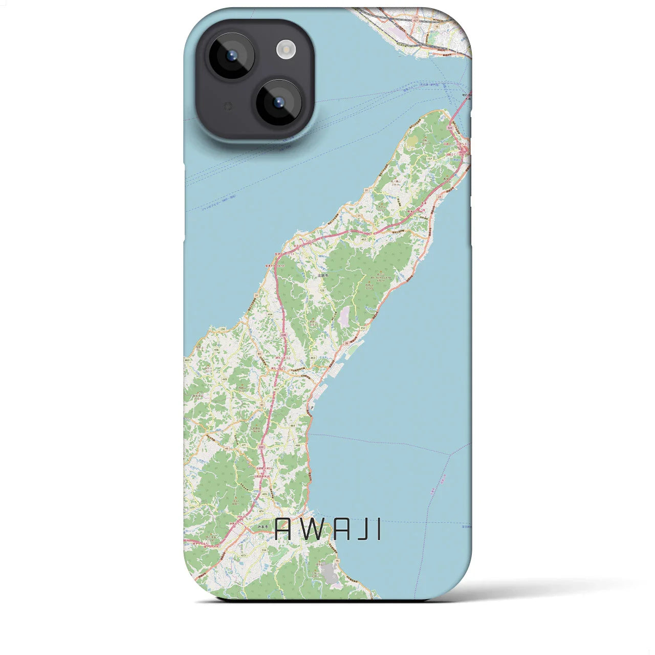 【淡路(兵庫県)】地図柄iPhoneケース(バックカバータイプ)