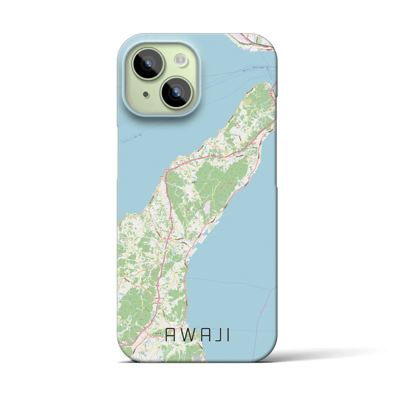 【淡路(兵庫県)】地図柄iPhoneケース(バックカバータイプ)