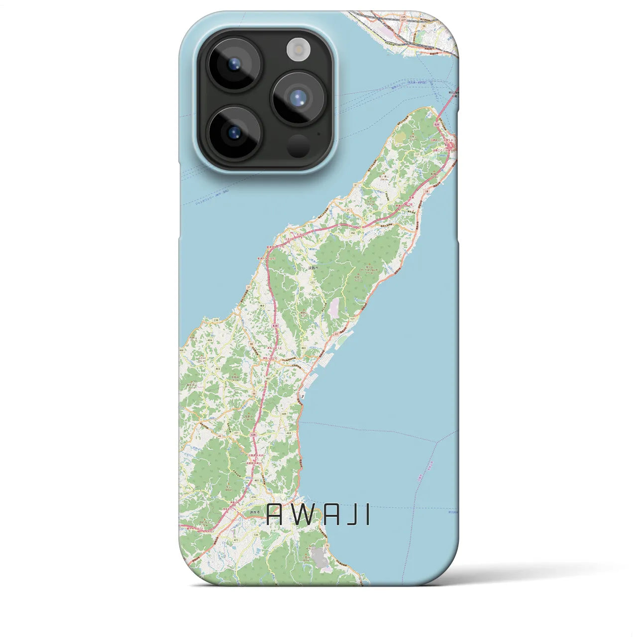 【淡路(兵庫県)】地図柄iPhoneケース(バックカバータイプ)