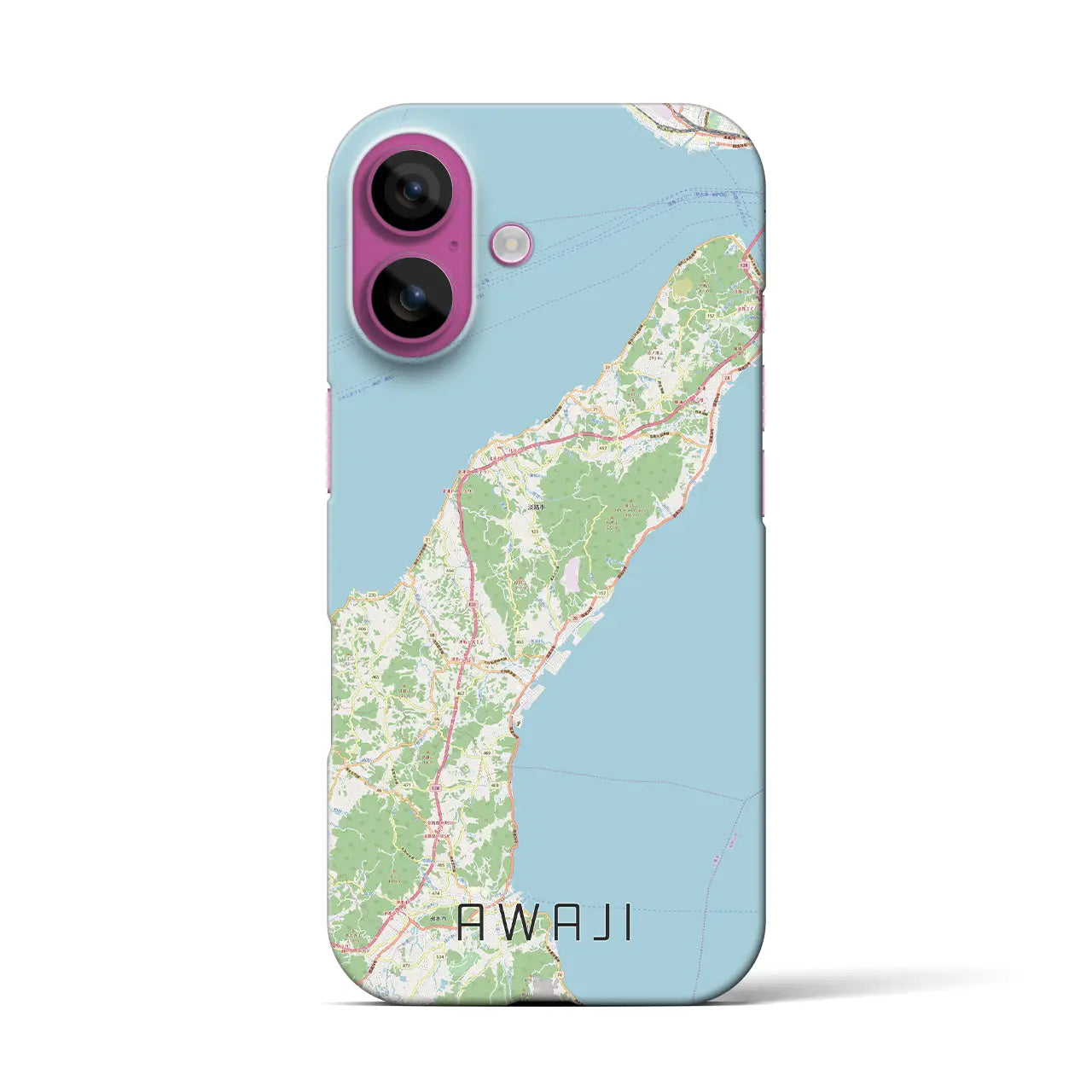 【淡路(兵庫県)】地図柄iPhoneケース(バックカバータイプ)
